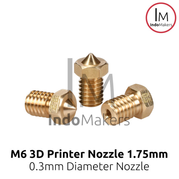 3D Printer Nozzle E3D V6 0.3 nozzle, 1.75 Filament Diameter - Image 3