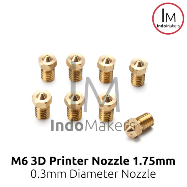 3D Printer Nozzle E3D V6 0.3 nozzle, 1.75 Filament Diameter - Image 2
