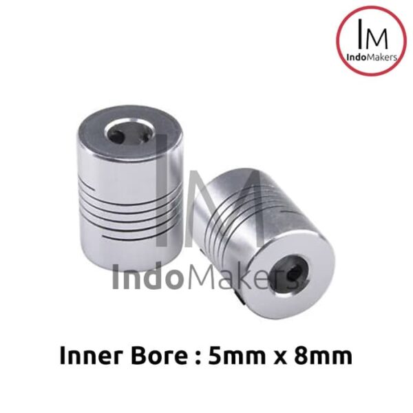 Flexible Coupling 5x8mm Coupler Alumunium D19 L25 - Image 2