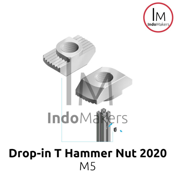 T Hammer Nut M5 Drop-In Aluminium Profile 2020 - Image 4