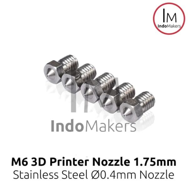 Stainless 3D Printer Nozzle E3D V6 0.4 nozzle, 1.75 Filament Diameter - Image 3