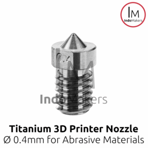 Titanium 3D Printer Nozzle E3D V6 0.4 diameter, 1.75 Filament Diameter