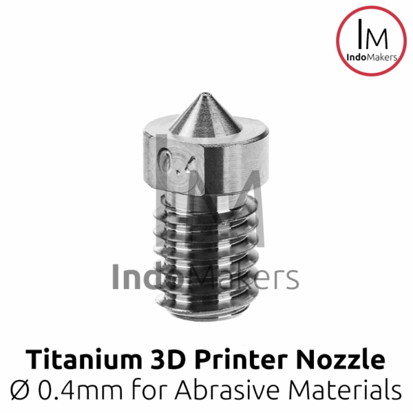 Titanium 3D Printer Nozzle E3D V6 0.4 diameter, 1.75 Filament Diameter