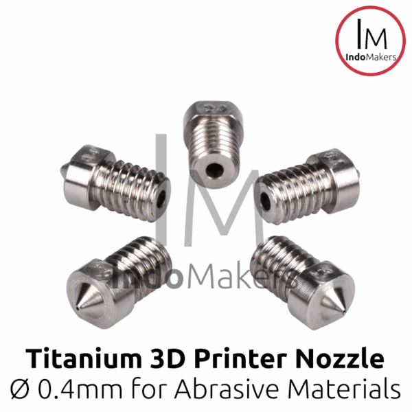 Titanium 3D Printer Nozzle E3D V6 0.4 diameter, 1.75 Filament Diameter - Image 5