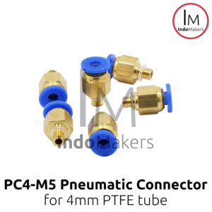 3D Printer Pneumatic Connectors PC4-M5 1.75mm Bowden PTFE Tube Kuning