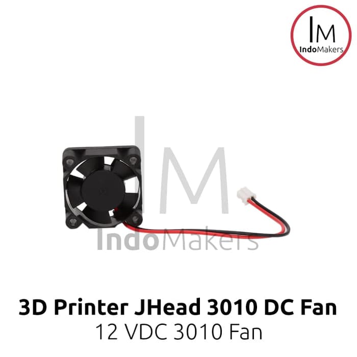 DC Mini Cooling Fan 3010 12V for 3D Printer / Computer 2 pin - Image 3