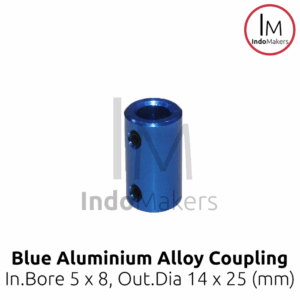Blue Aluminum Alloy Coupling Coupler Bore 5mm dan 8mm D14 L25 5x8mm