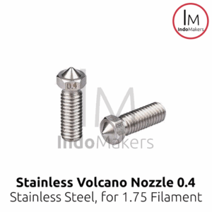 3D Printer Stainless Steel Volcano Nozzle 0.4mm, for 1.75mm Filament