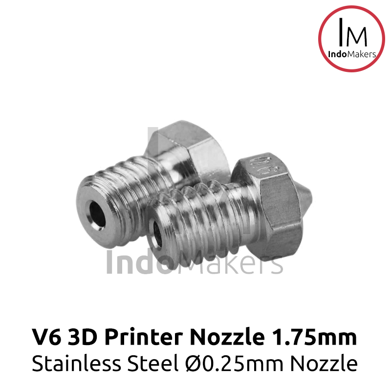 Stainless 3D Printer Nozzle E3D V6 0.25 nozzle, 1.75 Filament Diameter - Image 5
