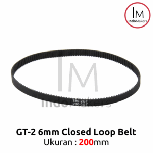 GT2 M6 Belt 6 mm x 200 mm Closed Loop