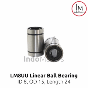 LM8UU Linear Bearing Sliding Bushing ID 8 OD 15 Length 24