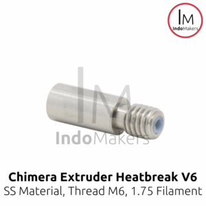 Chimera Extruder Heatbreak Throat V6 Stainless Steel for 1.75 Filament