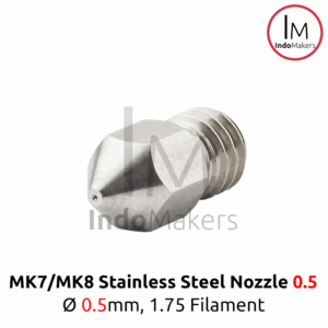 MK8 Stainless 3D Printer Nozzle 0.5mm, for 1.75mm Filament Diameter M6