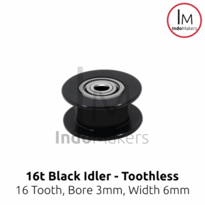 Black Timing Belt Idler Pulley GT2 W6 D13 B3 16T No Teeth Toothless