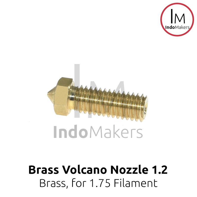 3D Printer Brass Volcano Nozzle 1.2mm, for 1.75mm Filament - Image 2