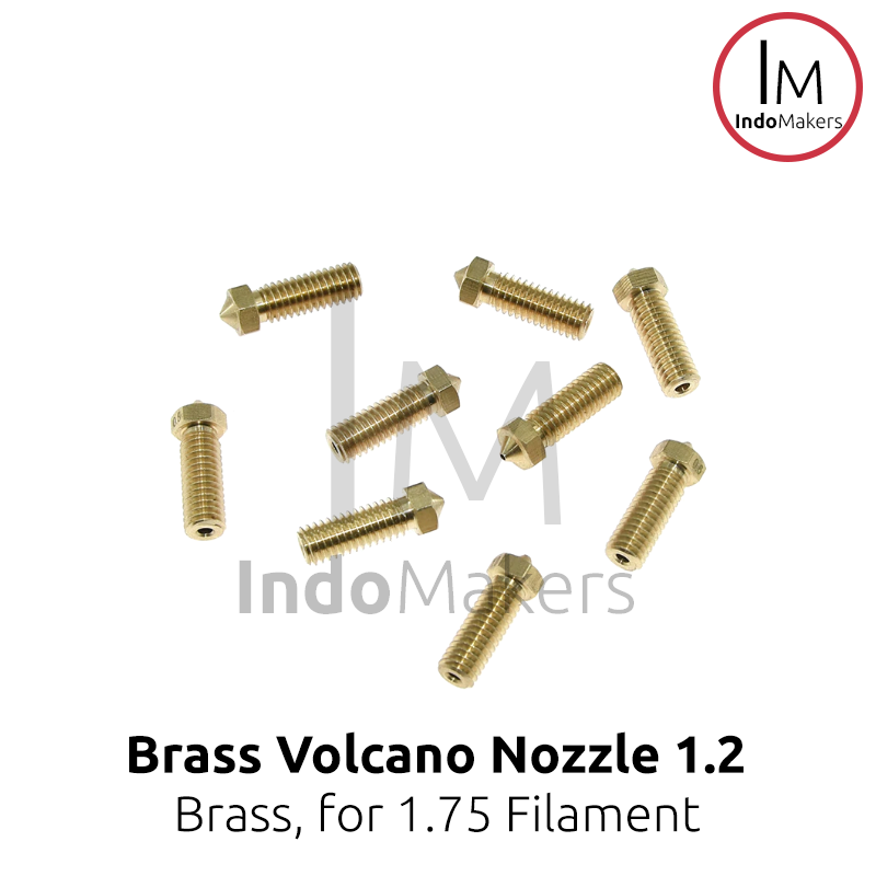 3D Printer Brass Volcano Nozzle 1.2mm, for 1.75mm Filament - Image 3