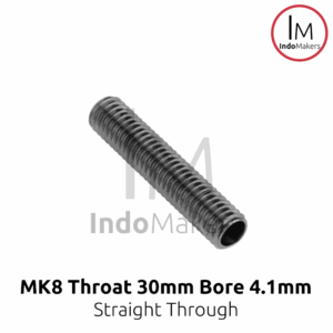 3D Printer Throat Bore 4.1mm Thread M6 x 30mm All Metal Straight Through