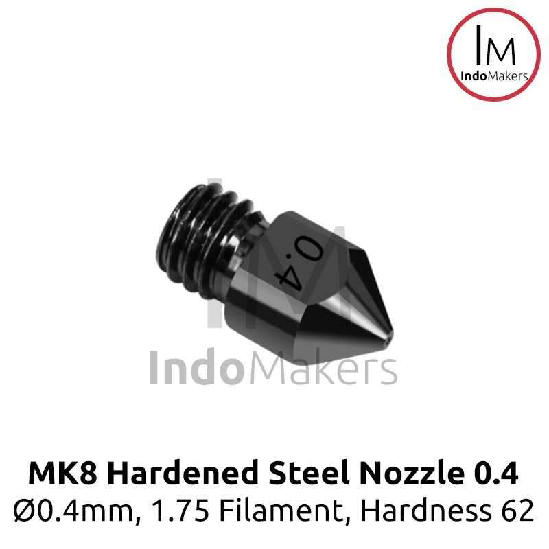 3D Printer MK8 Hardened Steel Nozzle 0.4 for Abrasive Material - Image 3