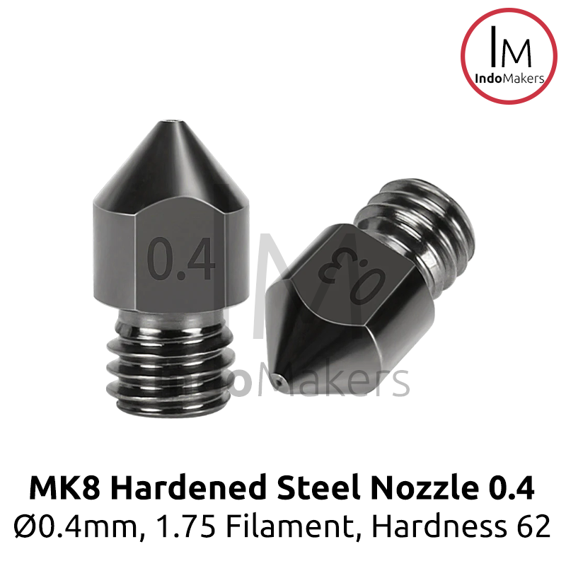 3D Printer MK8 Hardened Steel Nozzle 0.4 for Abrasive Material - Image 5