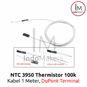 3D Printer Thermistor NTC 3950 1% 100k Kabel 100 cm - Dupont Terminal