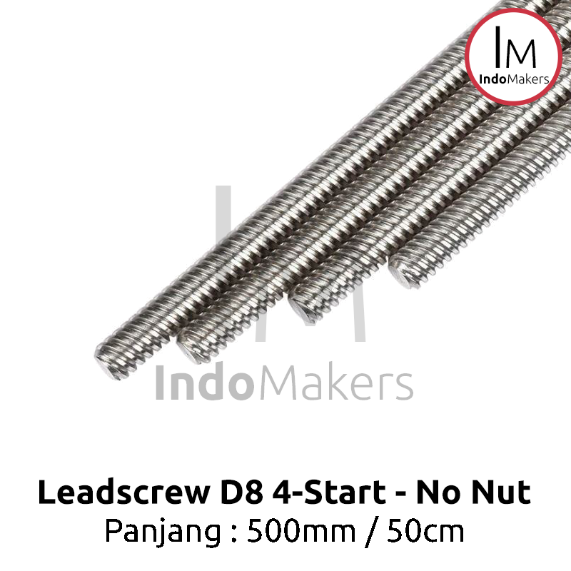 3D Printer Lead Screw T8-2-D8 500mm Leadscrew No Nut - Image 3