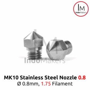 MK10 RepRap 3D Printer Stainless Nozzle 0.8mm for 1.75 Filament, Drat M7