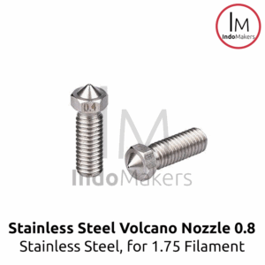 3D Printer Stainless Steel Volcano Nozzle 0.8mm, for 1.75mm Filament