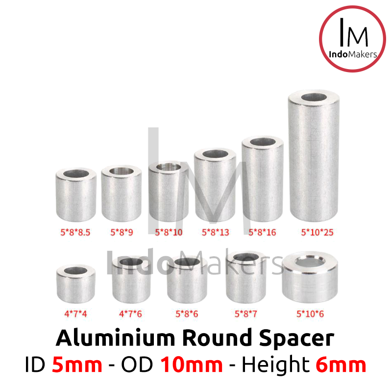 Aluminium Spacer Openbuilds M5 x OD 10mm x Tinggi 6mm - Image 2