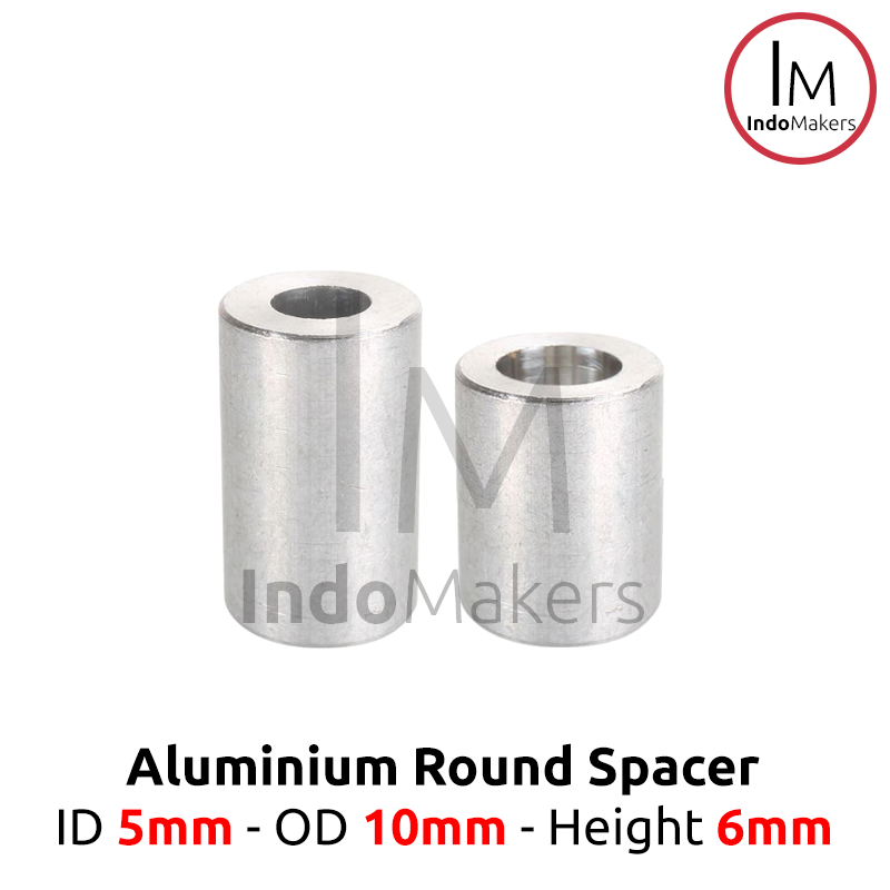 Aluminium Spacer Openbuilds M5 x OD 10mm x Tinggi 25mm - Image 2