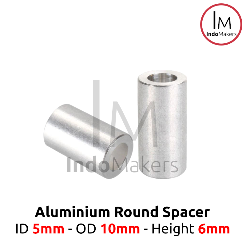 Aluminium Spacer Openbuilds M5 x OD 10mm x Tinggi 25mm - Image 3