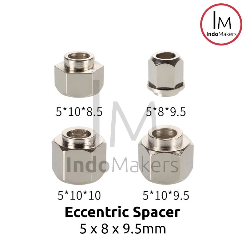 Eccentric Spacer Openbuilds M5 x Hex 8mm x Panjang 9.5mm - Image 4