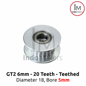 GT2 6mm Pulley Idler 20 Teeth Bore 5mm GT2 20T Teethed