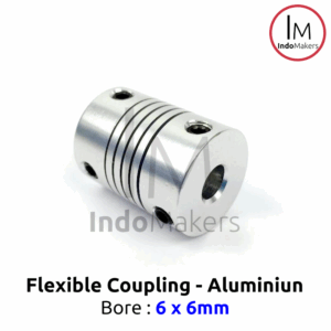 Flexible Coupling 6x6mm Coupler Alumunium D19 L25