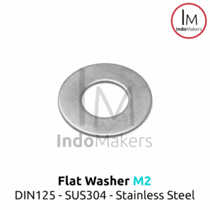 DIN125 Flat Washer / Ring Stainless Steel SUS304 M2 Isi 10pcs
