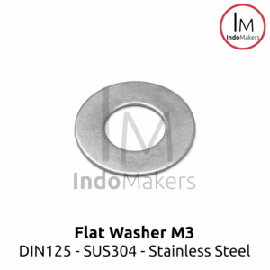 DIN125 Flat Washer / Ring Stainless Steel SUS304 M3 Isi 10pcs