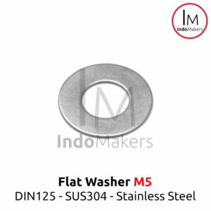 DIN125 Flat Washer / Ring Stainless Steel SUS304 M5 Isi 10pcs