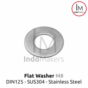 DIN125 Flat Washer / Ring Stainless Steel SUS304 M8 Isi 10pcs