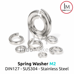 DIN127 Spring Washer / Ring Per Stainless Steel SUS304 M2 Isi 10pcs