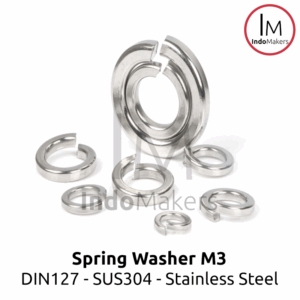 DIN127 Spring Washer / Ring Per Stainless Steel SUS304 M3 Isi 10pcs