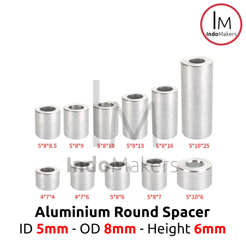 Aluminium Spacer Openbuilds M5 x OD 8mm x Tinggi 6mm - Image 4