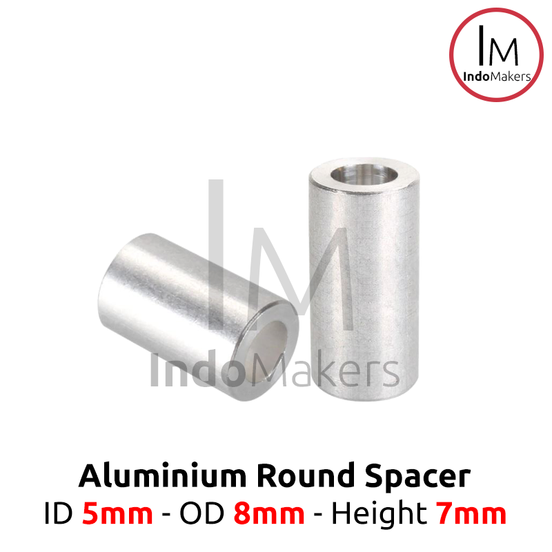 Aluminium Spacer Openbuilds M5 x OD 8mm x Tinggi 7mm - Image 3