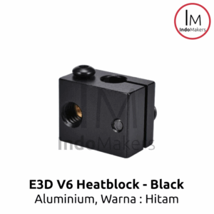 3D Printer Heat Block / Heating Block E3D V6 - BLACK