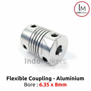 Flexible Coupling 6.35x8mm Coupler Alumunium D19 L25
