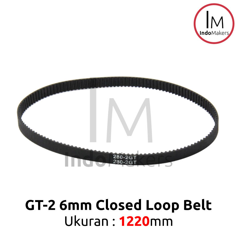GT2 M6 Belt 6 mm x 1220 mm Closed Loop
