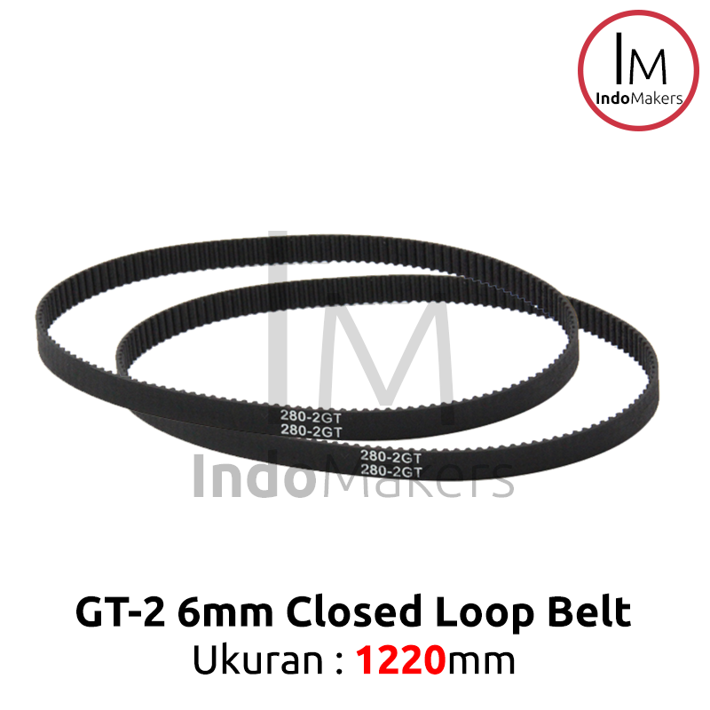 GT2 M6 Belt 6 mm x 1220 mm Closed Loop - Image 2
