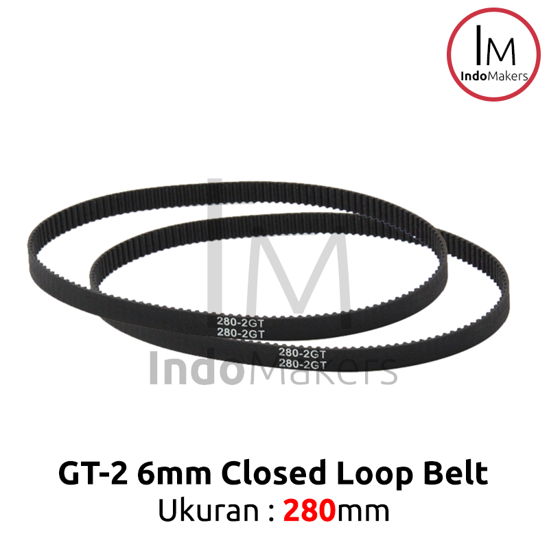 GT2 M6 Belt 6 mm x 280 mm Closed Loop - Image 2