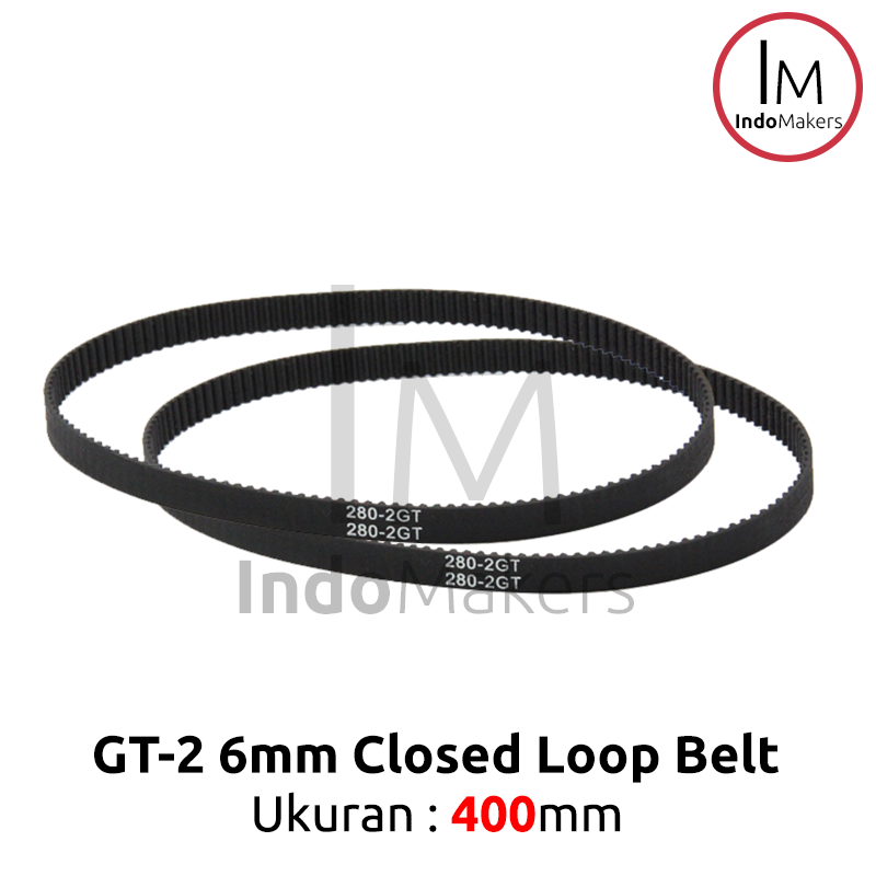GT2 M6 Belt 6 mm x 400 mm Closed Loop - Image 2