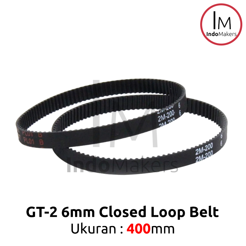 GT2 M6 Belt 6 mm x 400 mm Closed Loop - Image 3