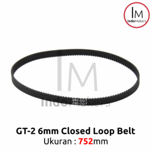 GT2 M6 Belt 6 mm x 752 mm Closed Loop