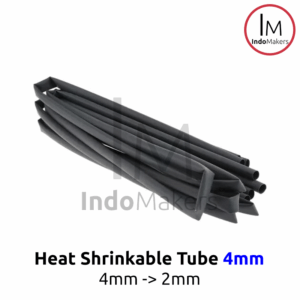Heat Shrink Tube / Selongsong Bakar / Isolasi Bakar 4mm - Hitam 100cm